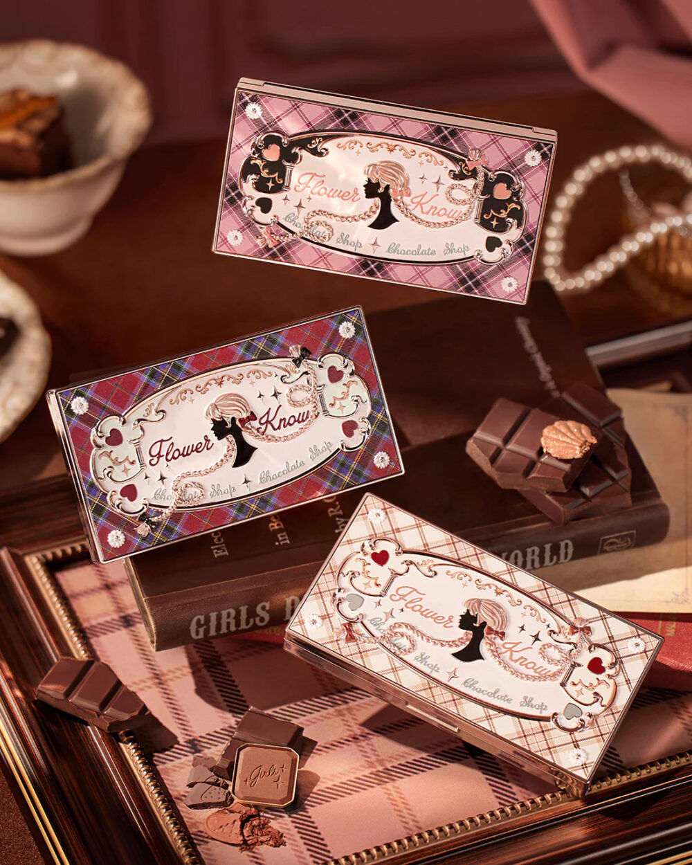 FLOWER KNOWS Chocolate Wonder-Shop Eight-Color Eyeshadow